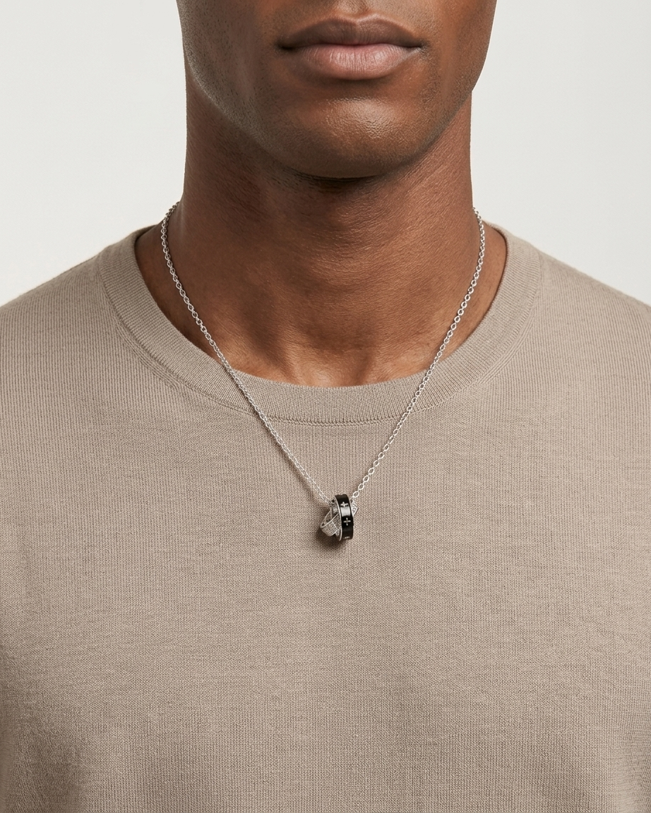 Ringed Together Forever Couple Necklace