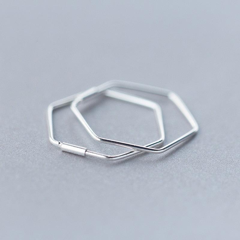 Schematic Hexagon Hoops - Blinglane