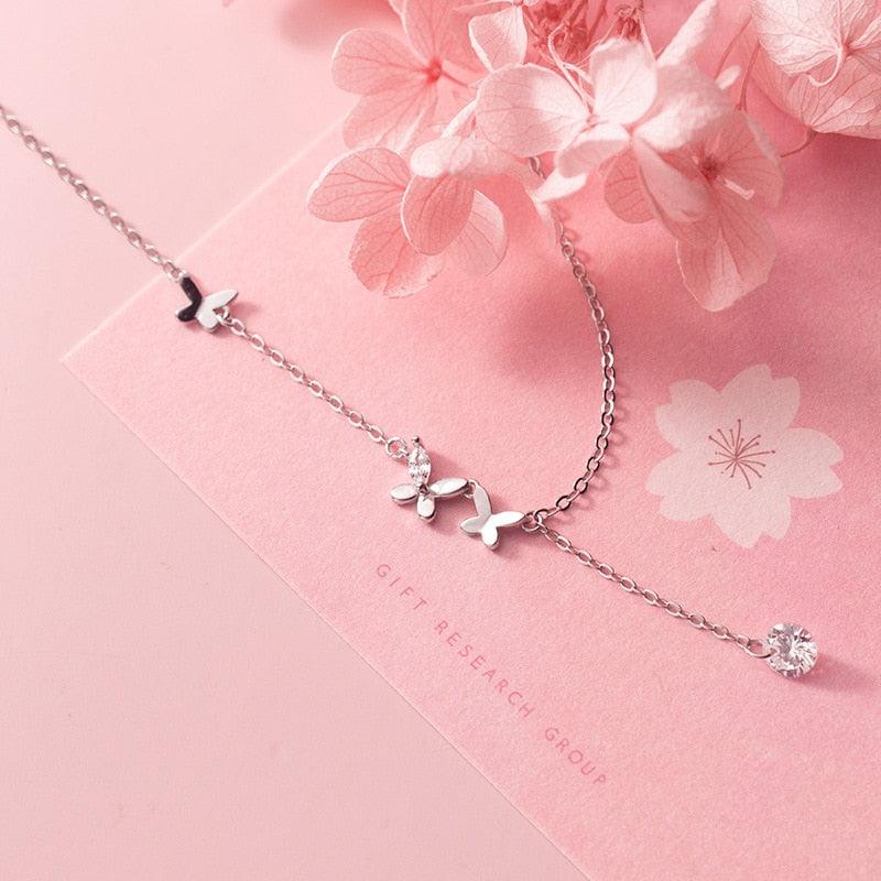 Twinkling Butterflies Minimal Anklet - Blinglane