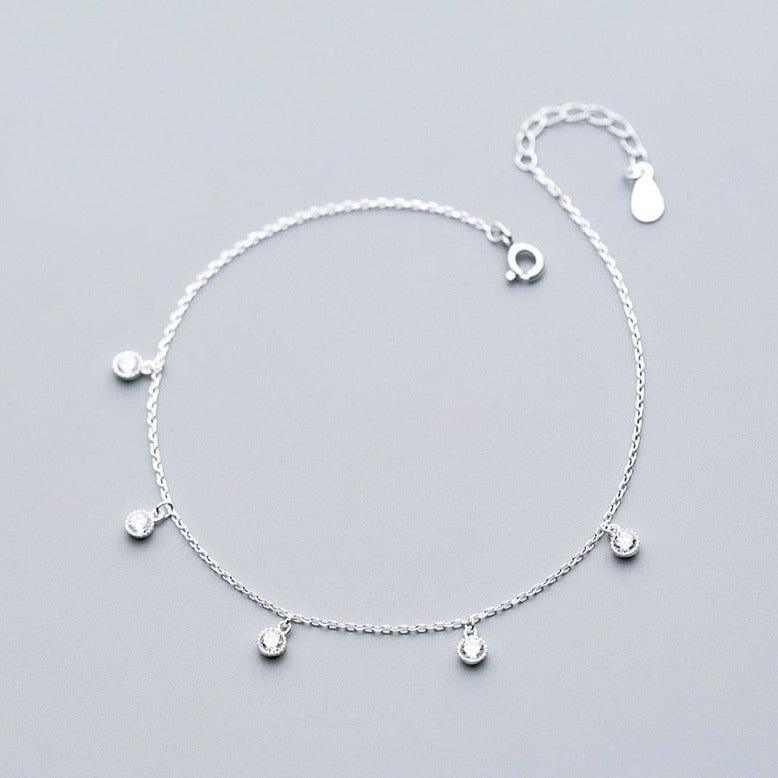 Twinkling Solitaire Minimal Anklet - jewellery by BLINGLANE